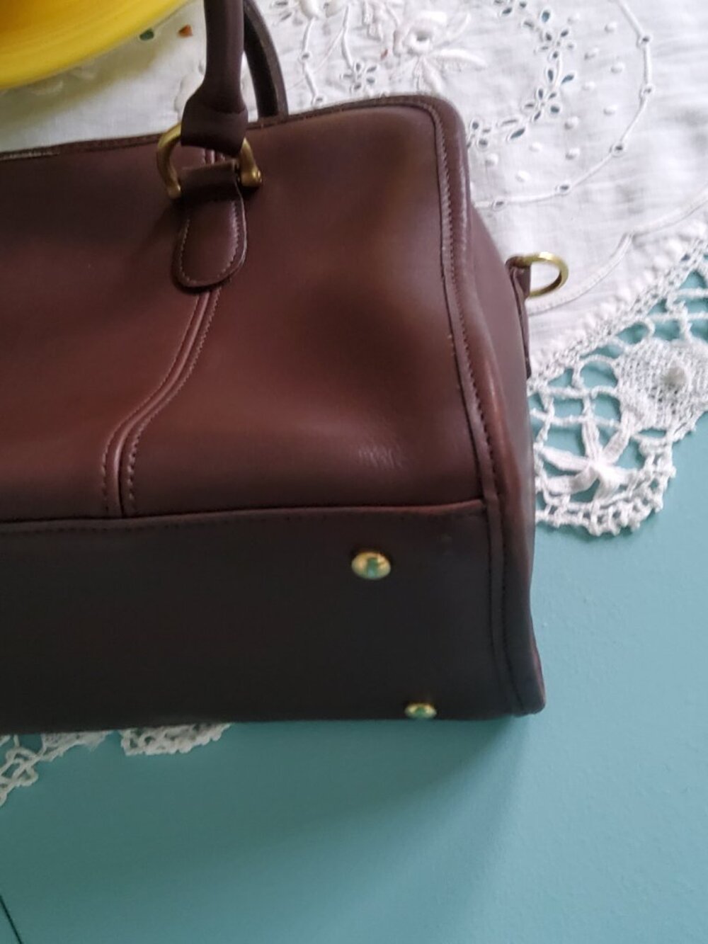 Vintage Coach Beaumont Satchel in Mahogony 9871 - Picture 8 of 15